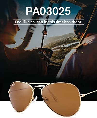 Óculos de sol de aviadores clássicos da ACME para homens polarizados ou não polarizados 58 62 mm