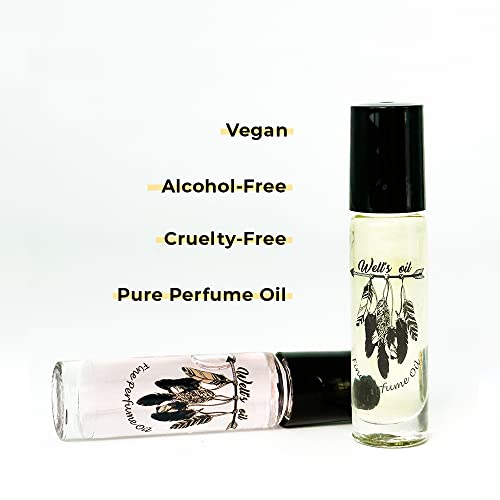 Óleo de perfume de Well Roll-On 10 ml / 0,33 fl oz i limpo, rico, perfume puro, livre de álcool, baseado em óleo,