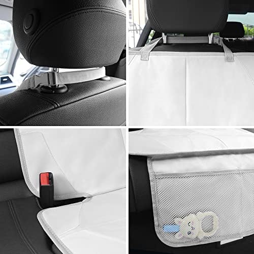 Protetor de assento de carro meolsaek para veículos sem impressão, protetor de assento de couro durável para o assento