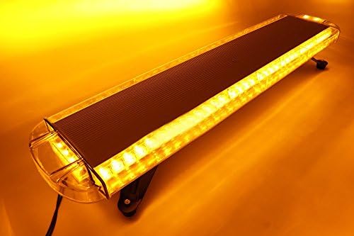 HEHEMM 38 970mm 72 Amber LED Cruck Top Top com 17 polegadas de trabalho Luz de luz Luzes de aviso de emergência Barra de