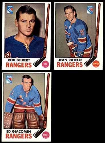 1969-70 TOPPS New York Rangers Team Definir New York Rangers - Hockey VG/EX+ Rangers - Hóquei