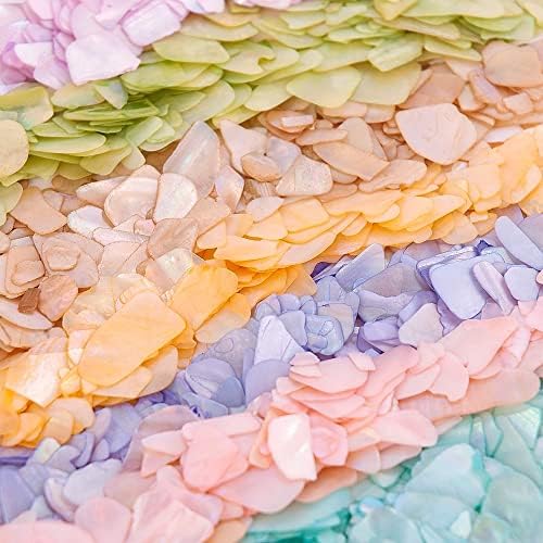 1000g/bolsa 3d peças de concha irregulares lantejas de arte 8 cores strass de pedra de casca marinha natural para mulher DIY -