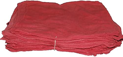 500 toalhas de loja vermelha, trapos de mecânica, trapos de troca de óleo, 14 x 14 algodão