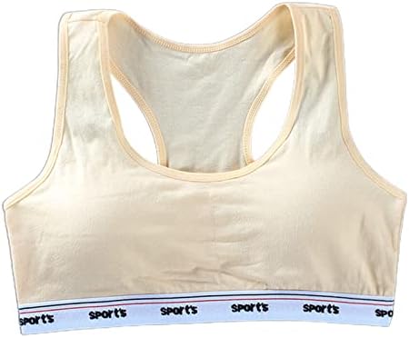 Bairu Girls Sports Bras- Print Letters Racerback, Solid Colors Training Underwear Top With Sponge Pad