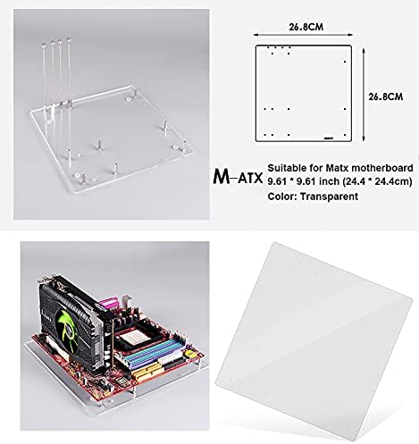 MAT PC Open Open Transparent Acrylic Frame Test Bench Placa -mãe Overclock Case de computador DIY Mod Base Stand Chassis ， Conveniente