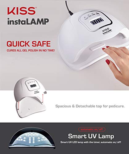 Red By Kiss Instalamp Professional Gel Nail Lamp 45 LEDs UV com 4 temporizadores
