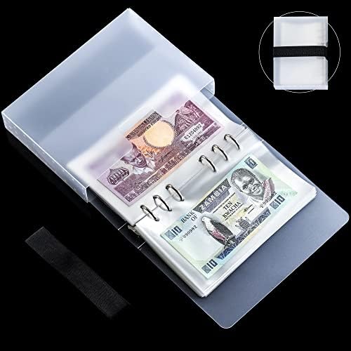Tio Paul Paul 100 Pocket Currency Álbum - 7 × 4 polegadas portáteis Notas de banco do dólar Livro de armazenamento de mangas