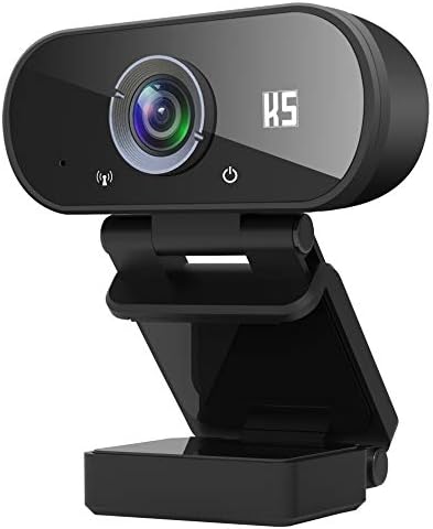 Konnek Stein Webcam HD 1080p Vídeo, Microfone Buit-In, Web Cam USB de Computador com Tripé e Capa de Privacidade, Plug