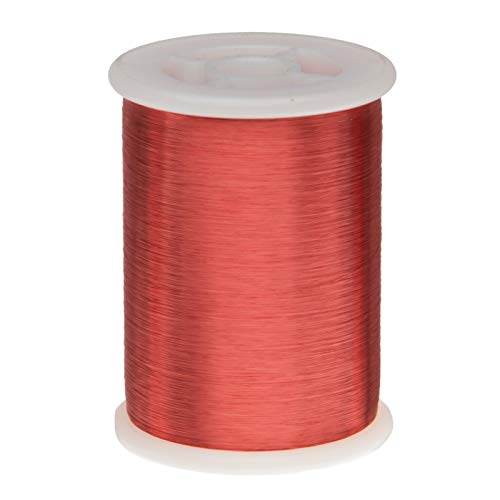 Fio de ímã, fio de cobre esmaltado pesado, 39 AWG, 5,0 lb, 126350 'de comprimento, 0,0043 de diâmetro, vermelho