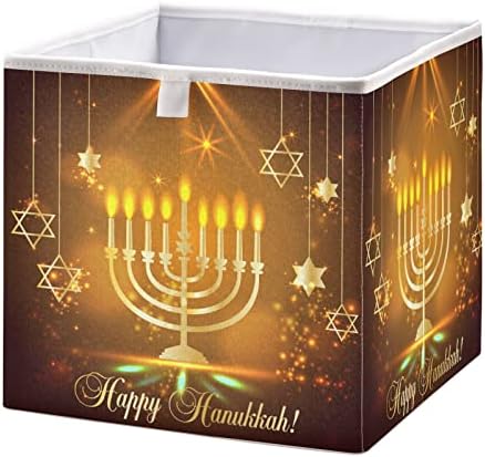 Feliz Hanukkah Shining Storage Storage Storage Bin Retangular Armazenamento Torno de Armazenamento Rous