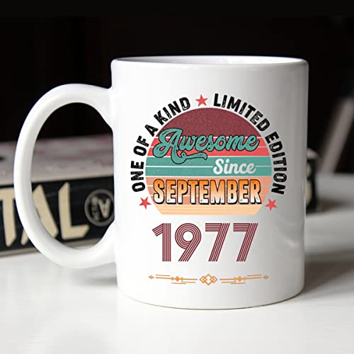 Awesome desde setembro de 1977 Funny Birthday Gift Coffee Caneca Presente - Presente de aniversário de 45 anos para