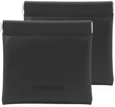 Bolsa de bolso de TitoSha Top Squeeze, pequena bolsa de maquiagem para bolsa, bolsa de maquiagem de fechamento automático,