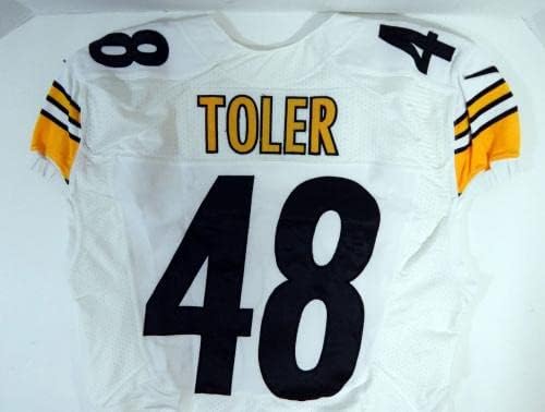 2014 Pittsburgh Steelers Lew Toler 48 Jogo emitido White Jersey 44 DP21197 - Jerseys não assinados da NFL usada