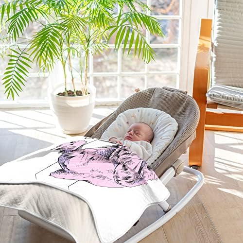 Preguincha Unicorn Horn Star Unisex Pão de bebê fofo para criança cobertor para crianças com creche com material espesso