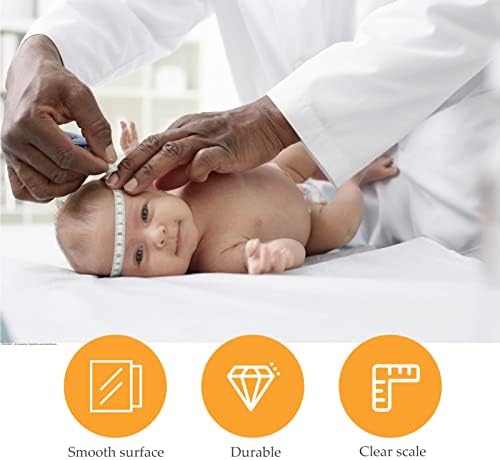Zerodeko White Gaffer Fita Medida Fita Fita Infantil Circonferência da Cabeça Medição de Medição de 2pcs Para Bebês Pediatria de