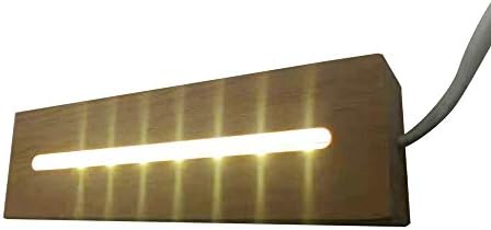 Luzes de LED de Qomolangma exibir lâmpada de madeira base de madeira Base Cabo USB interruptor Night Night Light acrílico 3D