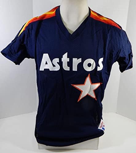 1986-93 Houston Astros 62 Game usou Jersey Batting Praction NP Rem 42 679 - Jogo usou camisas MLB