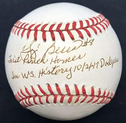 Yogi Berra 1st Pinch Hit WS HR assinado Baseball JSA Loa Yankees Hof - Bolalls autografados