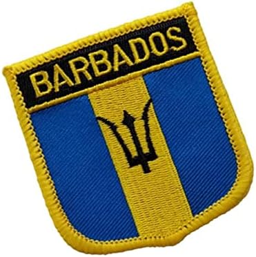 International Barbados Flag bordou patches táticos Moral Aplique Fixador Ferro em Sew On