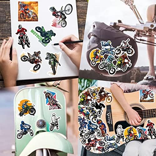 Miaowu 50pcs adesivos de bicicleta sujeira de motocross, adesivos de bicicleta suja adesivos de motocicleta adesivos de