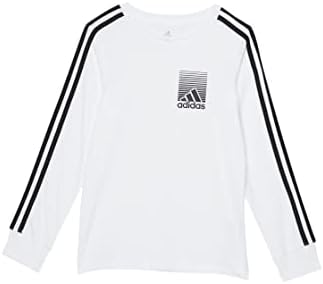 camiseta de algodão de manga comprida dos meninos da Adidas Tee