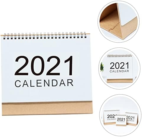Nolitoy 3 Conjuntos 2 PCs 2021 Calendário de mesa de mesa calendário calendário calendário Mini calendário de calendário calendário
