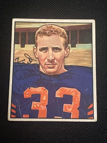 Fred Morrison 1950 Bowman assinou cartão autografado 98 Chicago Bears - NFL Autografed Football Cards