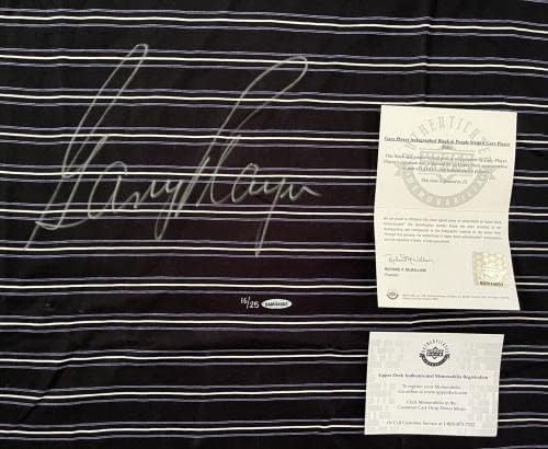 Gary Player assinou a camisa de pólo de golfe autografada UDA 16/25 Upper Deck Authentic - camisas de golfe autografadas