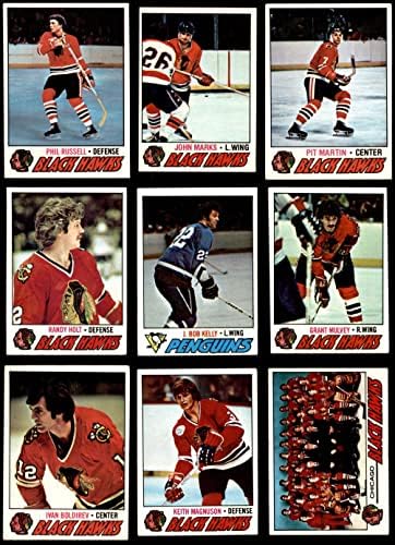 1977-78 Topps Chicago Blackhawks perto da equipe definida Chicago Blackhawks VG+ Blackhawks