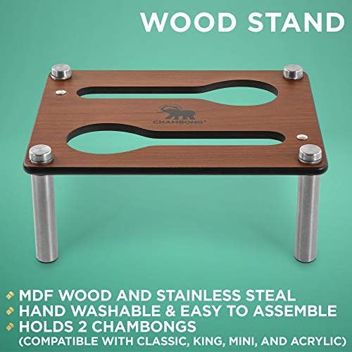 Chambong - titular para reabastecimento fácil - o suporte de madeira premium possui 2 peças