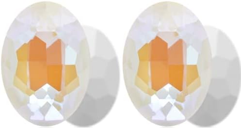 Changjin 72pcs Cores misturadas Fluorescência de alto grau K9 Ponto traseiro Cristal strass de cristal pedras ovais para fabricação de jóias de unhas
