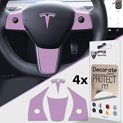 IPG para Tesla Modelo 3 Logo o volante do volante Wrap Decal Kit Sobreposição de emblema Setors - faça você mesmo adesivos Definir