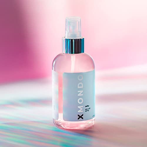 Spray de sal marinho salgado do cabelo xmondo - fórmula vegana com minerais naturais, extratos de algas marinhas e óleo de baobab