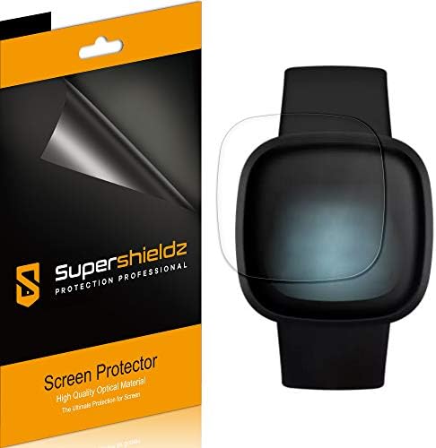 SuperShieldz projetado para Fitbit Versa 3 e Fitbit Sense Screen Protector, Alta Definição Clear Shield