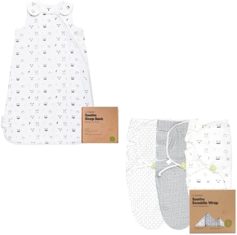 Keababies Sack de sono para bebê 0-3/3-6 meses e sacos de dormir para bebês-manto de algodão orgânico, manto de algodão
