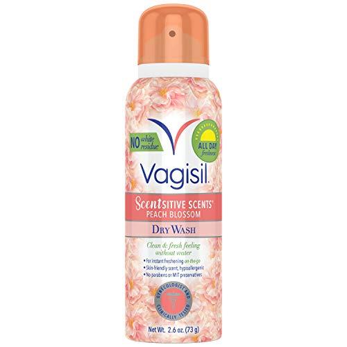 Vagisil arcendos aromas femininos Spray de desodorante feminino para mulheres, ginecologista testado, livre de parabenos, flor de pêssego,