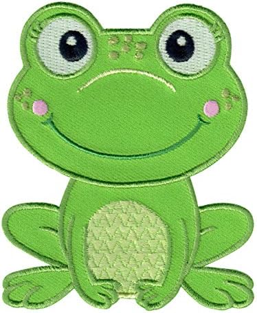 PatchMommy Girl Frog Patch, Ferro On/Sew On - Apliques for Kids Kids