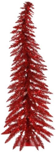 Vickerman 30 Vermelho Artificial Red Artificial Árvore de Natal com 35 Luzes Vermelhas