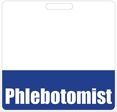 Bomilhão de crachá flebotomista - tags de crachá de serviço pesado horizontal para flebotomia técnica - cartão de identificação