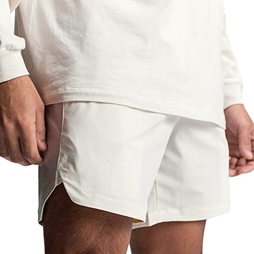 Shorts atléticos para homens, 5 polegadas com liner calças casuais masculinas tendência de cor juvenil de verão masculino