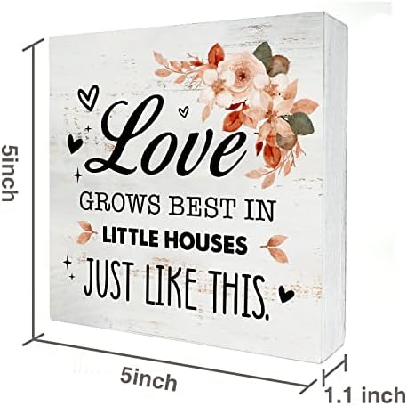 O amor cresce melhor em pequenas casas, assim como esta caixa de madeira decoração de casa decoração de caixa de