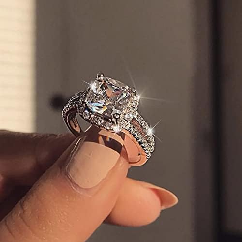 Tamanho 5 ANEL Conjunto de anel de zircônia cúbica Anel de anéis femininos Anéis de zircão anéis de noivado Jóias de
