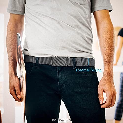 Cinturão de catraca Chaoren para homens 2 pacote - cinto de estiramento 1 3/8 na caixa de conjuntos de presentes - conforto elástico