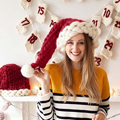 chapéus de Natal icodod, chapéus de natal adultos moda fios de lã criativo chapéus de Natal tricotado à mão