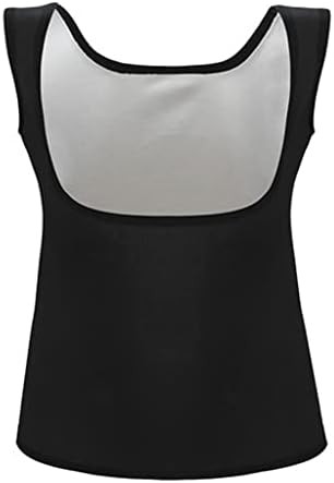 Yfqhdd feminino feminino sweat espartilho sauna terno tanque tampa zíper do corpo de shaper slimming camisa