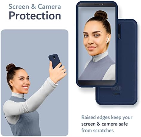 Tudia Slim Grip projetado para Visualização de Blu 3 Caixa de telefone B140DL, [LINNGRIP] Proteção leve leve à prova
