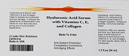 Serum de ácido hialurônico puro com vitamina C, vitamina E, colágeno, antioxidante e soro antienvelhecimento