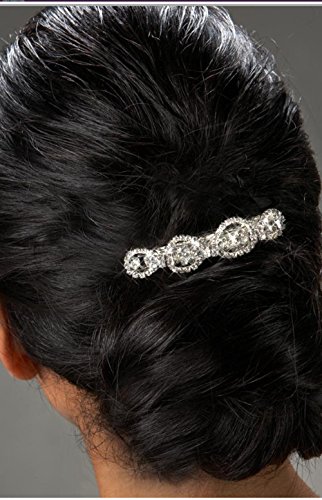 Hair Clip Rhinestone Crystal Barrette Grandes loops circulares