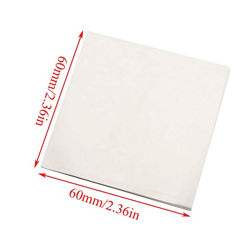 PZRT 200pcs Pesando folha de papel de dupla face lisa não absorvente papel brilhante translúcido 60mm x 60mm