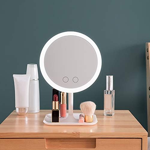 Llryn LED Light Makeup Mirror Lamp 10x Bateria portátil portátil penteado de vidro mini banheiro de banho cosmético Copo de